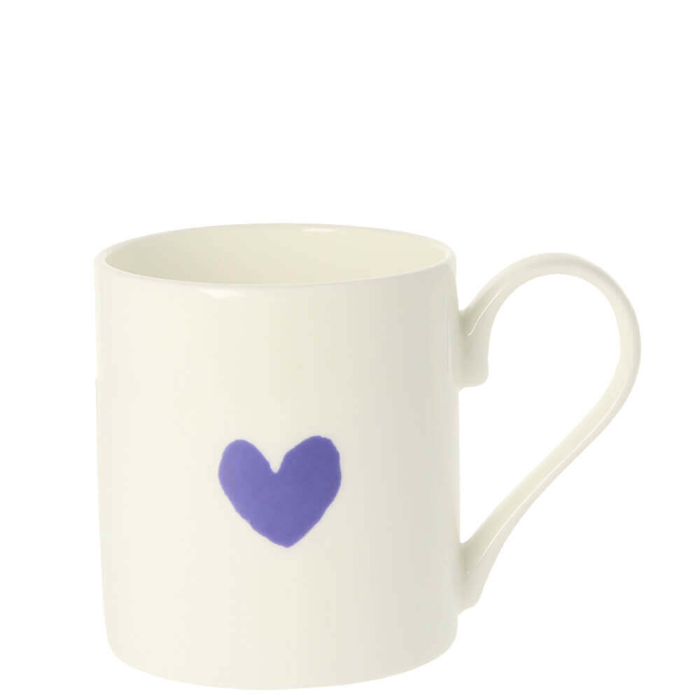 McLaggan Small Violet Heart Mug 300ml